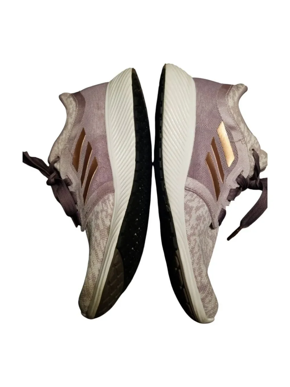Adidas Purple and Gold Sneakers
